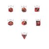 SmartDealsPro 5 x 7-Die Double-Colors Polyhedral Dice Sets with Pouches for D&D DND RPG MTG Dungeon and Dragons Table Board Roll Playing Games D4 D6 D8 D10 D% D12 D20