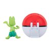 Pokemon Clip N Go Pokeball & 5 cm Treecko Battle Figure – Attachable to Belt – New 2022 – Officially Licensed Toy
