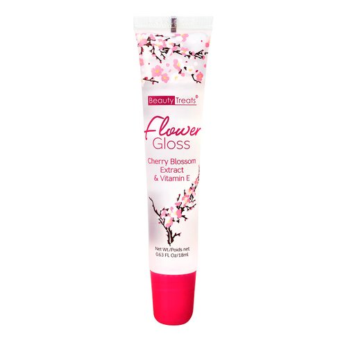 Generic Flower Gloss Cherry Blossom Scented Lip Gloss Infused with Cherry Blossom Extracts and Vitamin-E, .63oz CLEAR Squeeze Tube .63 Ounce; under 5 Inch in length 510B