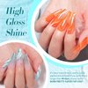 Born Pretty Jelly Gel Nail Polish Set Spring Summer Crystal Glass Translucent Pastel Gel Polish Blue Red Green Yellow Pink Soak Off UV Gel Polish 10ML 6PCS