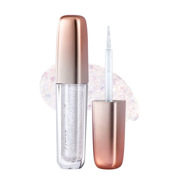HEXZE Star Diamond Streamer Liquid Eyeshadow (2g), L07 VINTAGE GREEN Eye LooksLiquid Glitter Eyeshadow, Long Lasting, Quick-Drying, Opaque,Gel-Based Formula