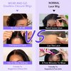 Wear and Go Glueless Wig Human Hair Pre Plucked with Baby Hair Body Wave Lace Front Wigs Human Hair Pre Cut Lace Glueless 4x4 HD Closure Wear and Go Wig for Beginners 180 Density