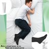 Silicherry 4 Pairs Cotton Soft Eczema Socks Hydrating Socks Moisturizing Therapy Cotton Socks Eczema Relief for Adult Wet Wrap Non Itch Soft Feet Treatment (Black)