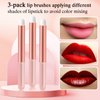 Lip Brush Lip Smudge Brushes Lipstick Brush 3PCS Lip Gloss Applicator Wands Lip Brushes Multi-purpose Lip Makeup Brush Eyeshadow Brush Concealer Brush Lip Gloss Wands Applicator Tool Kits