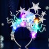 CLOACE Light Up Headband LED Disco Ball Headbands Glitter Star Hair Band Rave Party Festival Carnival Hair Accessories for Women Girls