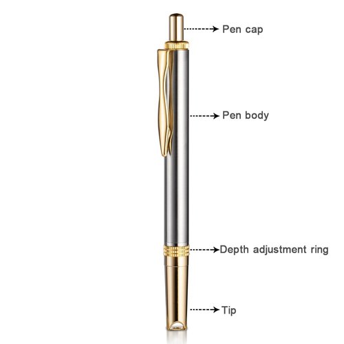 Painless Lancing Device Blood Lancet Pen Sterile Gold Plated of Third Generation with +50pcs 23G Needles