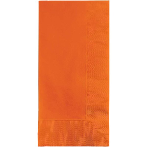 Creative Converting Touch of Color 2-Ply 50 Count Paper Dinner Napkins, Sun-Kissed Orange (67191B)