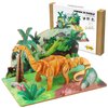 Wooden 3D Dinosaur Puzzles Set for Kids Age 8-10-12-14, DIY Wooden Art and Crafts Assemble 3D Dinosaur Model Puzzle, Home Decor and Office Art Creative Gifts for Adults (Diplodocus)