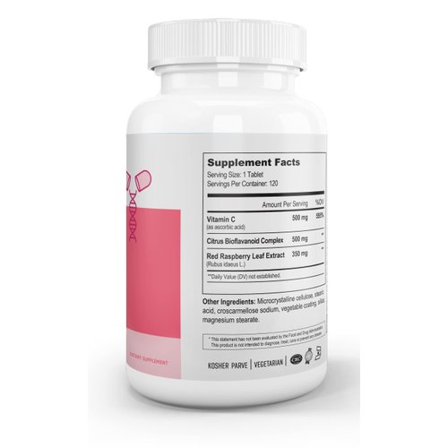 Nutri Suprme Ultra C-Bio Plus, Female Support Formula with Red Raspberry, Vitamin C, and Bioflavonoids , 120 Tablets, Vegetarian, Kosher