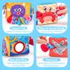 hahaland Baby Tissue Box Toy - Baby Toys 6-12 Months Montessori Toys for 6 Month Old Toys with Textured Tails, Cloth Tissues, Crinkle, Squeaky Sounds, Mirror - Baby Gifts Christmas Stocking Stuffers
