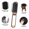 Folding Hair Brush with Mirror,Compact Travel Brush Folding Hair Brush Portable Hair Comb Mini Hair Brush Travel Comb for Gym, Trip, Purse, Swimming