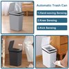 LALASTAR Automatic Trash Can, Small Bathroom Trash Can with Lid, Slim Touchless Garbage Can, Narrow Motion Sensor Trashcan, Smart Plastic Trash Bin for Bathroom, Bedroom, Kitchen, Black, 2.5 Gallon