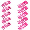 Chinco 24 Pcs Hot Pink Double Grip Hair Clips 2 Inch Metal Snap Hair Clips Women Hair Barrettes for Hair Making, Salon Supplies