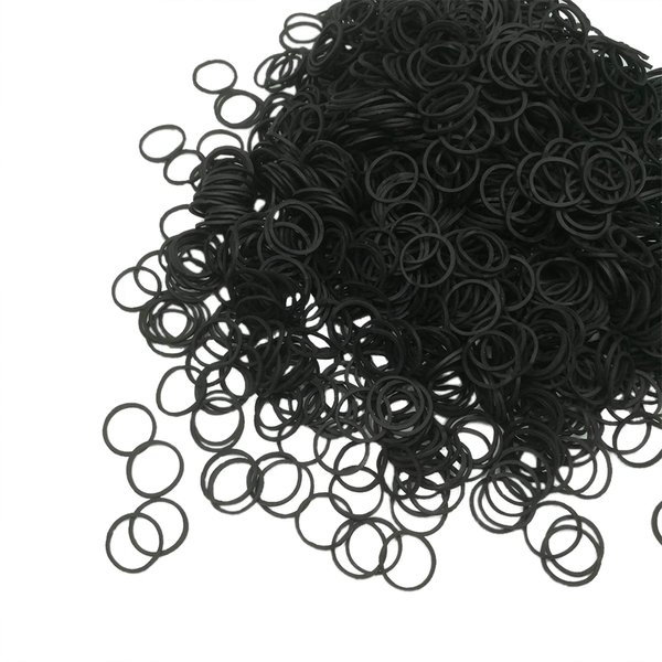 Mini Rubber Bands, Soft Elastic Bands, Premium Small Tiny Black Rubber Bands for Kids Hair, Braids Hair, Wedding Hairstyle (1000 Pieces, Black)