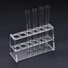 uxcell Acrylic Test Tube Holder Lab Stand Rack 6 Wells for 25ml Centrifuge Tubes Clear