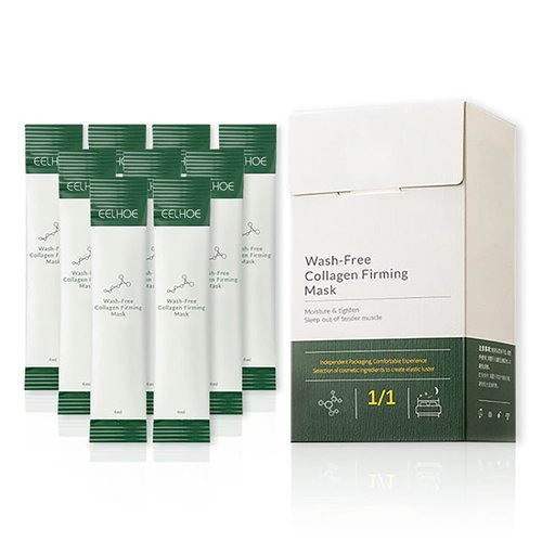 KACEEY 20 Packs Korean Collagen Face Mask Skin Care, Wash-Free Sleeping Facial Mask, Essential Lifting Firming Anti Aging White 20 Count (Pack of 1)
