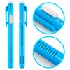 Retractable Mechanical Eraser Pen, Pen-Style Erasers Assorted Color, 5 Pack