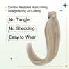 Easyouth Blonde Human Hair Ponytail Extension Blonde Pony Tails Hair Extensions Ash Blonde Highlighted Bleach Blonde Ponytail Extensions Human Hair Wrap Around Ponytail Extension 18Inch 80g