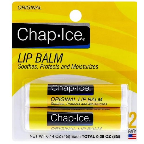Generic 2 Stick Pack of Original Chap-Icee Lip Balm, Medium, Cream