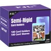 100ct Semi Rigid Card Holder & 100ct Card Sleeves for PSA, SGC, BGS, CSG Graded Card Submissions, Semi Rigid Card Sleeves, Baseball Card Protectors, PSA Graded Card Sleeves for Trading Card