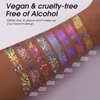 Melemando Holographic Body Glitter Gel 8 Colors Changing Ultra-fine Glitter Gel Long Lasting Waterproof Glitter Gel Makeup for Face Body Lip and Hair (Color 02)