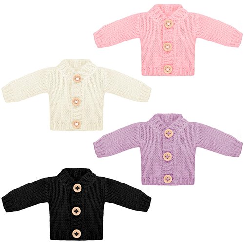 Bencailor 4 Pcs 11.5 Inch Doll Clothes Winter Doll Sweater Hoodie 11.5 Inch Doll Accessories Doll Sweater Set Clothing for Elf Doll Decor(Bright Color)