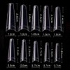 Coffin Acrylic Nails-Clear Fake Nail Coffin Shape Long Half Cover Nails Coffin Shaped Ballerina Nails Tips,DIY Nail Salon Art 10 Size 500PCS with Box (Clear)…