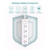 Flat Plug Power Strip, Ultra Thin Extension Cord - Addtam 12 Widely AC 3 Sides Multiple Outlets, 5Ft, 900J Surge Protector, Wall Mount, Desk Charging Station for Home Office Dorm Room Essentials