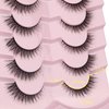 False Eyelashes Cat Eye Natural Look 3D Wispy Lashes Fluffy Faux Mink Lashes Volume Soft Light Fake Eyelash 7 Pairs Pack by Milllruez