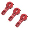 3PCS ShareGoo 25T Aluminum Servo Horns Arms M3 Threads Metal Steering Arm for RC Car Truck Buggy Airplane-Red