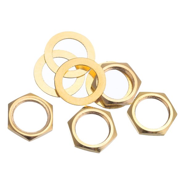 MECCANIXITY 4 Set Gold Guitar Nuts and Washers for Electric Guitar Bass