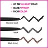 wet n wild Mega Last Breakup Proof Retractable Eyeliner - Ultra-Fine Brush, Waterproof,16-Hour Long-Lasting Wear - Cruelty-Free & Vegan - Blackest Black