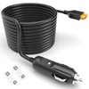 XT60 Connector Portable Power Station DC Adapter 6.6Ft Extension Cabel 12V/24V Car Power Cord Compatible with Bluetti EB55,Anker 757/767 Ecoflow Delta/River Series (with 2 x Fuse)