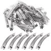 Wokape 50Pcs 3.94 Inch French Barrette Hair Clips, 100mm Metal Blank Hair Clips for Salon DIY Hair Accessories