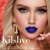 Kilshye Matte Liquid Lipstick Halloween Lipsticks Gothic Pigment Lip Gloss Velvet Lipglaze Costume Lips Cosmestis for Women and Girls Pack of 1 (Blue)