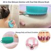 Higoney 2Pack Silicone Body Scrubber - Multifunctional Body Bath Back Brush, Back Scrubber Shower Scrubber for Body Deep Cleaning and Exfoliation, Soft Silicone Loofah Suitable for All Skin Types