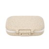 Honbay Vitamin Organizer Box Portable Travel Pill Case Healthy Eco-Friendly Wheat Straw Small Pill Box (Primary Color)