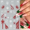 8PCS Christmas Nail Art Stickers Decals Winter Snowflake 5D Micro-Embossed Santa Hat Nail Decals Self-Adhesive Gingerbread Man Nail Design Nail Supplies Holiday Nail Stickers for Nail Decor for Women