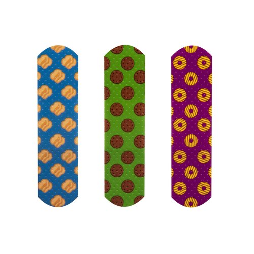 oDukal Girls Scouts Adhesive Bandages for Kids | 3/4"x3" Colorful and Fun Adhesive Bandages for Girls | Assorted Designs Kids Bandages | Bulk Pack of 100 Cute Bandages