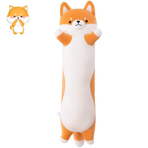 Yeqivo Long Shiba Inu Plush Toy, Soft Long Stuffed Corgi Plush Cute Long Shiba Inu Dog Stuffed Animals Shiba Inu Body Plush Stuffed Animal for Kids(Dog, 70cm/27.5inch)