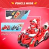 Super Wings Race Car Toys, 5 in Jett Spinning Tops and Race Car Toys for Kids, 2-in-1 Mode Vehicle Toys Cars for 3 4 5 6 7 8 Year Old Boys
