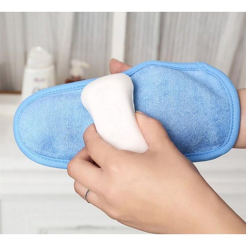 3PCS Bathing Mittens Shower Soft Skin Care Face Body Wash Massage Spa Mitt for Adult and Kids(Color Random)