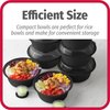 Goodcook Microwavable and Freezer Safe Meal Prep Bowl, 10 Pack, Black, 4 cups