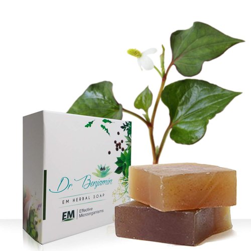 Dr. Benjamin Handmade Natural EM/Effective Microorganism Technology and Herb Bath Bar Soap (Houttuynia Cordata, 1 pack)