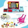 Cash Register for Kids Real Calculator Kids Cash Register with Scanner Toy for 3 4 5 6 7 8 Year Old Boy Pretend Play Store with Music / Food / Shopping Cart Learning Toys Gifts for Boys Ages 4-8