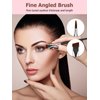 TEOYALL Angled Eyeliner Brushes Set, 3 PCS Ultra Thin Slanted Angled Eyebrow Brush Precision Defined Brushes (3 Angled Eyeliner Brushes)