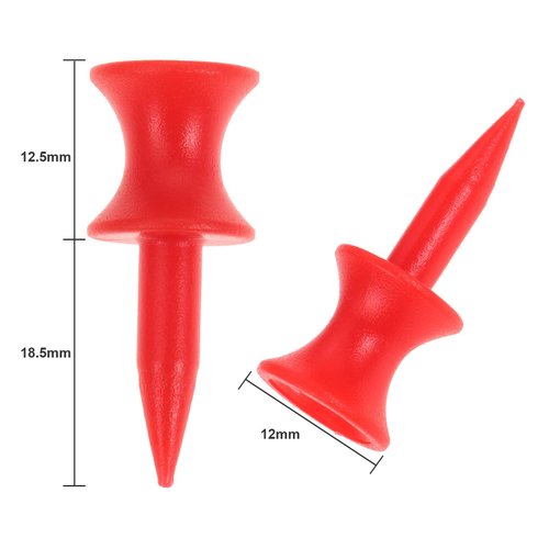 MUXSAM Golf Tees Unbreakable Step Down Plastic Castle Tees, 100-Pack Colored Bulk, Tee Size-1 1/4"/31mm, Long Short Color Pack for Practice Men Women Kids