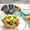 Aybloom Tortilla Pan Set - 6pcs Non-Stick Carbon Steel Taco Salad Bowl Makers Tortilla Shell Pans (Black)