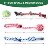 Dog Rope Toy 4 Pack - Puppy Teething Toys for Small Medium Breed - Indestructible Dog Chew Toys for Aggressive Chewers - Cotton Tug of War Dog Toy for Boredom, Teeth Clean