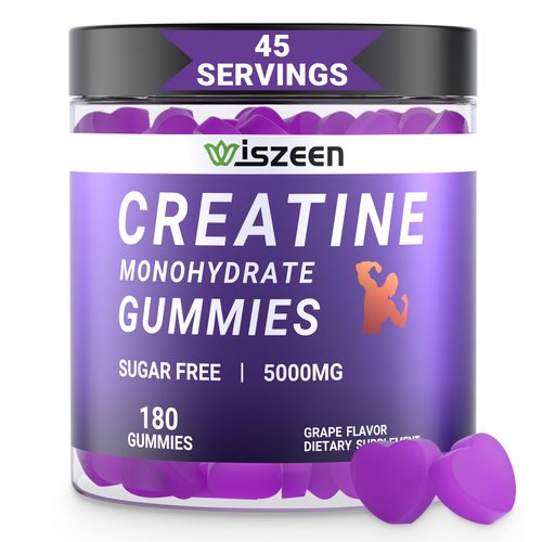 Sugar Free Creatine Monohydrate Gummies 5g for Men Women, Creatine Monohydrate Gummy with L-Taurine, Alpha GPC, Vitamin B12